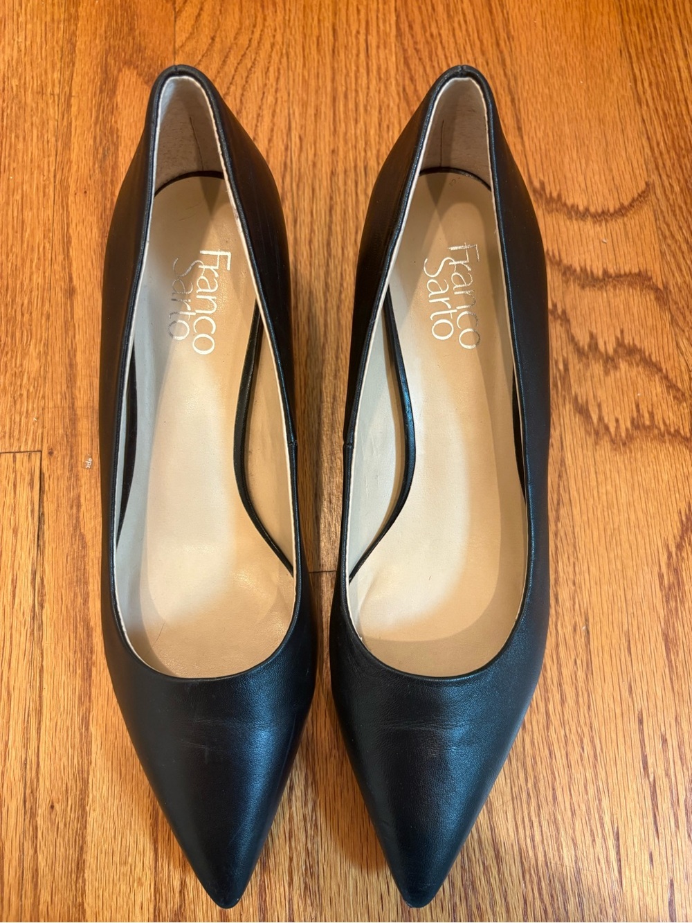 Franco Sarto - Women's Black Pointed-Toe Heels -  Size 9